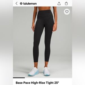 Base Pace Lululemon 25” Leggings Size 18